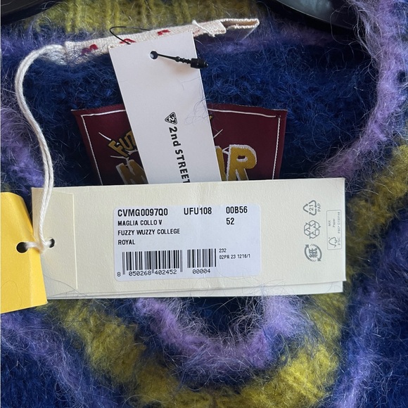 Marni Fuzzy Wuzzy Striped College Mohair Sweater - Picture 6 of 7